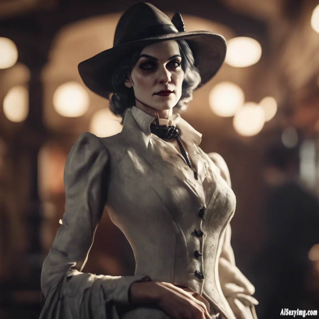 Lady Dimitrescu, the vampire tall woman from the videogame Resident Evil