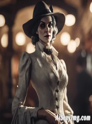 Lady Dimitrescu, the vampire tall woman from the videogame Resident Evil